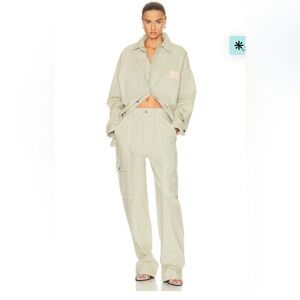 HELSA Cargo Workwear Pants in Sage